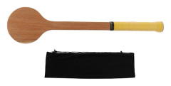 Tennis Träningshjälpmedel Trä Sweet Spot Pointer Sked Racket Swing Tränare med Förvaringsväska 55cm 21.7in