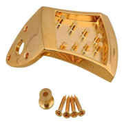 Metallisk 75x45x9mm Triangel 8-Strängad Mandolin Stjärtstycke Gyllene Gitarrdelar