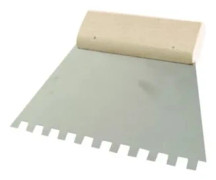 Mega spackel i rostfritt stål 180 mm fog 4x4 mm 61787