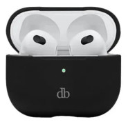 dbramante1928 Costa Rica - Fodral för trådlösa hörlurar - silikon, återvinningsbar plast - nattsvart - för Apple AirPods (3:e generationen)