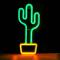 Forever Light Neon LED-ljus Kaktus, batteri + USB FLNEO2, Orange/Grön