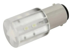 CML 1856035W LED-signallampa Kallvit BA15d 24 V/DC, 24 V/AC 1400 mcd