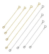8 st Halsbandsförlängare Armband Förlängningskedja Rostfritt Stål Förlängningskedjor för Smyckestillverkning