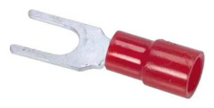 Gaffelsko röd 0,5-1,5 mm² bult Ø4,3 mm längd 21,9 mm invändig diameter Ø4,1 mm (100 st)