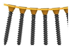 P-SCREW HS gipsskruv, svart fos. 3,9x32 mm, 1000 st. bandade