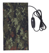 Elektrisk tygvärmare i kolfiber med 3 växlar USB-strömförsörjning DC5V klädvärmedyna 10x20cm/3,94x7,87in