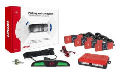 Parkeringsassistans LED COB, 4 svarta sensorer, infälld montering 16,5 mm AMIO-02285