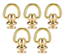 5 uppsättningar mässing D-ringnitar Chicago skruvstift 10x5mm guld läderhantverk parfymklocka