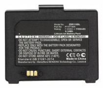 CoreParts - Batteri för skrivare (likvärdigt med: Zebra ZQ110, Zebra P1071566) - litiumjon - 1100 mAh - 8.14 Wh - svart - för Zebra ZQ110