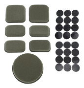 7PCS EVA Högskum Hjälm Padding Kit 24PCS Kardborre Motorcykel Cykel OD Grön