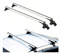 Biltakräcke - Tvärbalkar för takräcken - 2-pack - Justerbar 122–130 cm - Max 75 kg - Aluminiumlegering - Universell passform - Svart