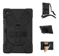 eSTUFF - Baksidesskydd för surfplatta - silikon, polykarbonat - svart - 10.4" - för Samsung Galaxy Tab S6 Lite