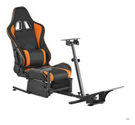 Robust stöd för racerstyrning och simuleringscockpit - Duoku - Kompatibel med Logitech G25-G27-G29 pedaler