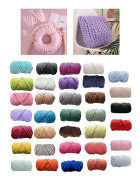 0,5 kg tjockt supertjockt garn för handstickning virkning mjuk stor bomull DIY armstickning roving spinning garn 29 29 29