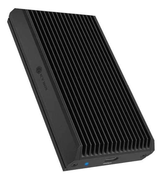 ICY BOX IB-1920M-C42, SSD-inkapsling, M.2, M.2, 40 Gbit/s, USB-anslutning, Svart