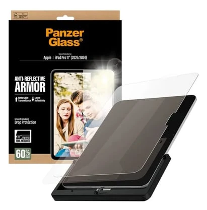 PanzerGlass - Skärmskydd för surfplatta - anti-reflekterande rustning, med FASTFIT-verktyg, ultrabred passform - glas - för Apple 11-inch iPad Pro ...