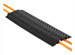 Kabelskydd, Robust kabel- och slangskyddsramp, 51x28 mm, Svart, PP-material