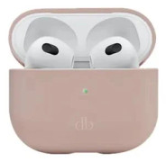 dbramante1928 Costa Rica - Fodral för trådlösa hörlurar - återvunnen plast, silikon - rosa sand - för Apple AirPods (3:e generationen)