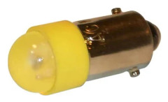 IDEC LED-lampa BA9S Ø10 mm, längd 25 mm – 230VAC/DC, gul