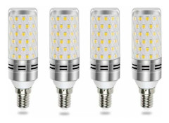 E14 LED 16W kallvit glödlampa - Motsvarar en 100W till 120W halogenlampa, med 360° ljus, lämplig, 4-pack, ej dimbar