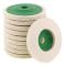 10-pack 100 mm polerskivor i ullfilt – För vinkelslipar – 8 mm tjocka – För polering av metaller och keramik