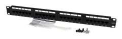 StarTech.com 1U hyllmonterbar Cat 6 110 patchpanel med 24 portar - Patch-panel - CAT 6 - svart - 1U - 24 portar - för P/N: RACK-18U-20-WALL-OA, RAC...