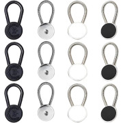 12 st 10 mm metallknappförlängare, justerbar krage- och midjeförlängare för skjortor och byxor, sömlös passform för jeans och finskjortor, 4 stilar