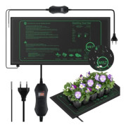 50W frövärmematta – termostat och NTC-sond – IP67 vattentät – 3,5 m kabel för flexibilitet – för groning och odling av frön