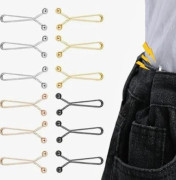 12 st justerbara midjeklämmor, återanvändbart midjespänne för lösa jeans och byxor, osynlig passform under kläder