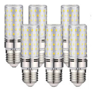 6-pack E27 LED-lampor - 16W Kallvit 6000K 1600lm (motsvarar en 150W halogenlampa) AC 200-240V, ej dimbar, stor E27 skruvbas, 360° spridningsvinkel