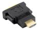Lanberg - Videokort - HDMI hane till DVI-D hona