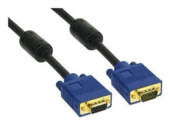 InLine 17702, 1 m, VGA (D-Sub), VGA (D-Sub), Beige, Guld, Hane/Hane