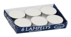 Värmeljus stor 60 mm brinntid 8 timmar vit, 15 st x 6 st/fp