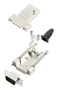 encitech DTSL09-T-JSRG+HDP15-K 6355-0041-01 D-Sub stiftlist set 180 ° Antal poler: 15 Lödhona 1 set