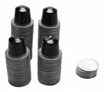 100 Set Påfyllningsbara Kaffekapselkoppar Engångs Nespresso Pod för Nescafe Automatisk Kaffemaskin Matförpackning Café Tillbehör