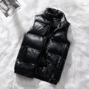 Herrjacka Casual Väst Vinter Vindsäker Jacka Herr Dragkedja Dunväst Vinter 3XL svart