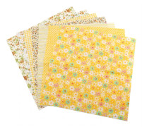 7 st Blandade Bomullstygsrutor 50x50cm DIY Quiltpaket