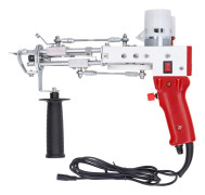 Röd Elektrisk Tuftpistol för Mattor DIY Vävning Metall Handtuftpistol med Skyddssystem för UK Plug
