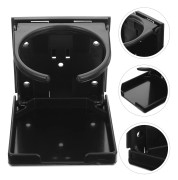 Premium Plast Fotbollsbord Mugghållare Ställ Rack Enkel Installation Lämplig för Bord Universell Hållare Mugg Tumbler Hållare svart