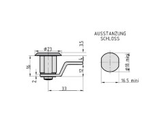 BASI HS 354 KD, Mailbox lock, Krom, Galvaniserad metall