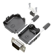 TRU COMPONENTS TCDPPK09BKDMPK D-SUB stiftlist-set 180° polantal 9 lödkop (1 st) 7708820K
