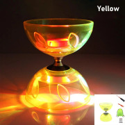 Kroppsbyggnad Läder Kinesisk Diabolo Mjuk Skålformad Diabolo Leksak Ljusande stil Förtjockad Mini Diabolo Kinesisk yoyo Set Utomhus gul