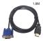1,8/3/5/10m 1080p Hdmi till Vga 15pin hane kabeladapterkabel för Hdtv Hd Lcd