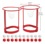 2-pack huvudbåge Basketfestspel för barn och vuxna Karnevalsspel Justerbart huvudband för basketnät med 20 bollar