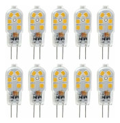 4 LED-lampor, 12V, 1W (motsvarar en 10W halogenlampa), flimmerfria, 200 lumen, varmvitt ljus 3000K, 360° spridningsvinkel, ej dimbara, 10-pack.
