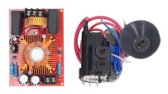 ZVS spoldrivarkort Nollspänningsomkopplande Flyback-värmemodul med fläkt DC 12-30V 250W