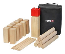 HOME It® Play Premium kongespil/Kubb i gummitræ
