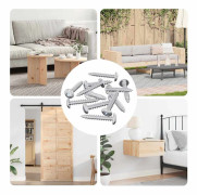 Självgängande spik 12 st Zinkbelagd 4 x 25 mm Stål