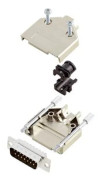 Amphenol L17DTPK-M-25+L717SDB25P D-Sub stiftlist set 180 ° Antal poler: 25 Lödhona 1 st