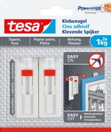 tesa 77774 Justerbar klisterspik Vit